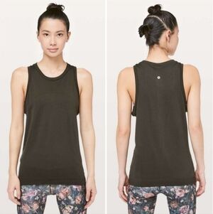 Lululemon Swiftly Breeze Tank Top Dark Olive Green Size 4